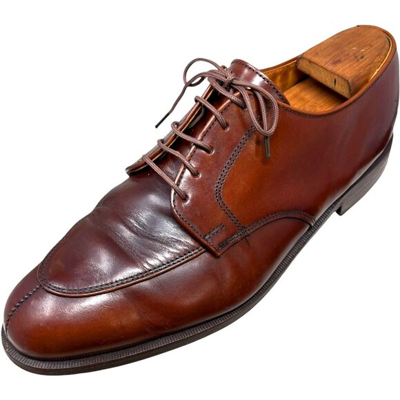 Retro Cole Haan Brown Leather Split Toe Made in the USA Derby - Picture 3 of 10